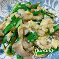 オウジリリノエ's cooksnap of when they made すぐ出来る！エリンギ入りニラ玉.
