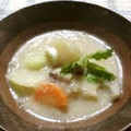 meg115's cooksnap of when they made 蓮根の和風豆乳スープ.