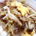 くまめぐちゃん's cooksnap of when they made 簡単！カレー風味♡豚肉のニラ玉もやし炒め.