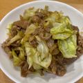 ママメイン！時々子供's cooksnap of when they made 材料2つ☆豚こまキャベツオイスター炒め。.