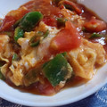 CarmenKoni's cooksnap of when they made ピーマンとトマトのたまご炒め.