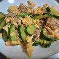maykin01's cooksnap of when they made 大量消費✤キュウリとふんわり卵の中華炒め.