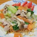クックHBQ370☆'s cooksnap of when they made (σ・∀・)σ　青梗菜・バラ肉とろみ炒め.