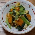 ポニーリボン's cooksnap of when they made 簡単！かぼちゃと小松菜のカレー炒め.