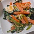 ヨシヨッシー's cooksnap of when they made ほうれん草とゆで卵のごま味噌マヨ和え.