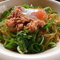 ♡ゆきりん♡'s cooksnap of when they made ツナとポーチドエッグの和風パスタ.