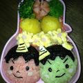 ミソナコ's cooksnap of when they made 節分に鬼っ子キャラ弁当.