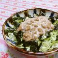 赤い電話's cooksnap of when they made 納豆キャベサラダ.