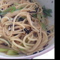 ひぽぽたます0's cooksnap of when they made レンジで早旨！ネギ塩昆布の和風スパゲティ.