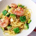 pyonpoco's cooksnap of when they made えびとアボカドの和★クリームパスタ.