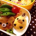 ケロらぶ's cooksnap of when they made ゆで卵deキイロイトリ♪キャラ弁のおかず.