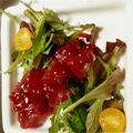 キャロットアップル's cooksnap of when they made 俺流のおつまみ！真っ赤な韓国風鰹の刺身.