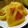 灰色さくら's cooksnap of when they made 油揚げで❤納豆キムチ包み焼き.