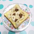 まっちー食堂's cooksnap of when they made チョコ バナナ カスタード トースト.