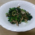 かよまる♪'s cooksnap of when they made やみつき♪ほうれん草と椎茸のﾊﾞﾀｰ炒め.