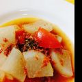 mantacarp's cooksnap of when they made ふんわりオリーブ♪トマトと大根のスープ.