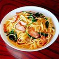 Tsuuks's cooksnap of when they made ほうれん草とベーコンのパスタ♪.