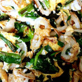のあめろ♪'s cooksnap of when they made ちくわニラ卵とじ.