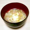 蜜ぺろ's cooksnap of when they made 残ったカニかまで☆ふんわり白菜中華スープ.