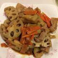 KKかぁちゃん's cooksnap of when they made ♥蓮根と豚小間と人参の甘辛炒め♥.