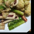 うなちゃん！'s cooksnap of when they made すごくおいしいダイエット！カリフラワーとアスパラのガーリックマヨ炒め.