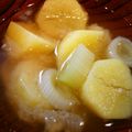 horseland's cooksnap of when they made 子どもが大好き!さつまいもとねぎの味噌汁.