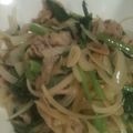 1035's cooksnap of when they made あっ！と言う間の豚小松菜のスタミナ炒め.