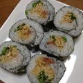 YUKIKI☆'s cooksnap of when they made 余ったごはんで海苔巻★納豆×梅×大葉.