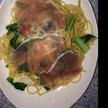 buho1333's cooksnap of when they made カマンベールと生ハムのパスタ♪.