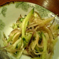 umizarusuki's cooksnap of when they made きゅうりと茗荷のナムル.