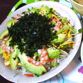 カナケロ's cooksnap of when they made お祝い用★アボカドと海老のちらし寿司.