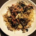 リープリヒ's cooksnap of when they made 春菊と鮭のパスタ.