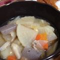 mikutasu's cooksnap of when they made ♪具沢山♡炒めない豚汁♪.