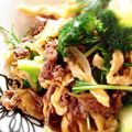 taiki1031's cooksnap of when they made ✿牛肉と水菜のパスタ(ステーキ風味)✿.