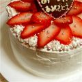 ＊ｓａｒａ＊'s cooksnap of when they made ホットケーキミックスでバースデーケーキ.