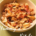 MrsYummy's cooksnap of when they made ☆しめじとベーコンのぺペロンチーノ風炒め.