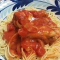 エル氏's cooksnap of when they made 鶏手羽元♥︎グリルトマトソースのパスタ.