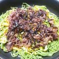 htm720's cooksnap of when they made フライパンで瓦そば.