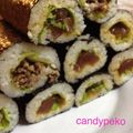Candypeko's cooksnap of when they made 絶対美味しい恵方巻(焼肉＆まぐろユッケ).