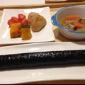 snoopy_snoopy's cooksnap of when they made 幼児の節分＊恵方巻き 細巻き寿司＊.
