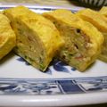 デカちゃん's cooksnap of when they made お弁当に♪卵１個でカニカマ卵焼き.