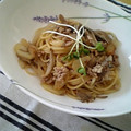 黒豚チョコ's cooksnap of when they made 簡単！めんつゆで和風パスタ.