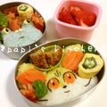 papikun's cooksnap of when they made ＊お弁当＊オクラで星型たまご焼き.
