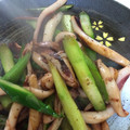 紺さん's cooksnap of when they made 簡単 コストコ冷凍イカとアスパラ炒め.