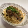 莉紅花's cooksnap of when they made 昆布茶マヨでコクうま！納豆パスタ.