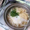 ＴＯＭＯＷＡＴ's cooksnap of when they made アツアツ☆きざみ月見の鍋焼きうどん.