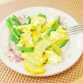鈴ピヨ's cooksnap of when they made いんげんとズッキーニのふんわり卵炒め.