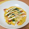 鈴ピヨ's cooksnap of when they made ベーコンとキャベツだけ☆超簡単お好み焼き.