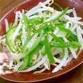 うっちー0327's cooksnap of when they made 副菜　もやしとピーマンのあっさり茹で.