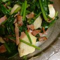 サトエル's cooksnap of when they made 里芋・ほうれん草・ベーコンのシンプル炒め.